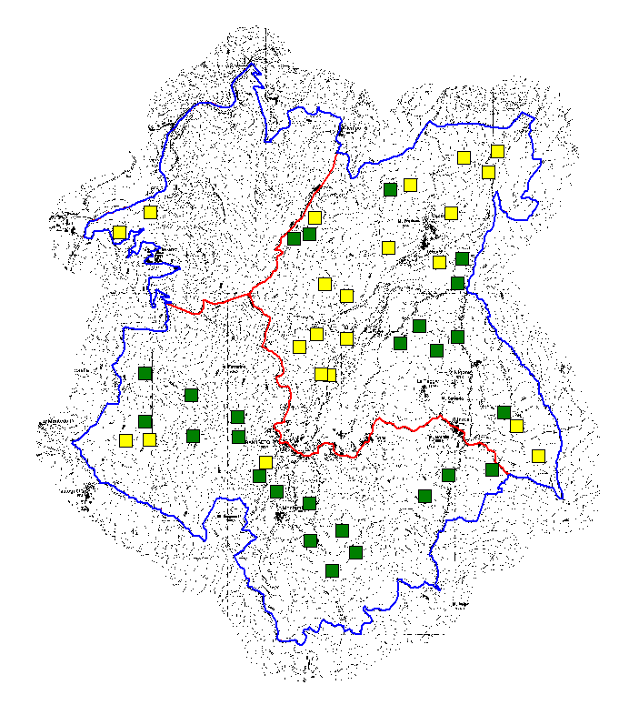 Azienda faunistico Venatoria - Ventasso - Relazione Conclusiva di Attività 2013-2014 Maggiori dettagli sulla distribuzione degli interventi sono illustrati nel quadro di insieme sotto esposto dove