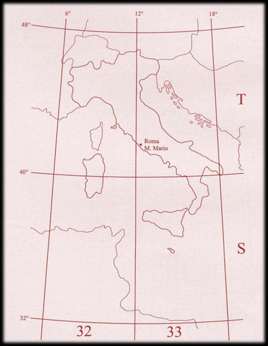 Il sistema ED50 I fusi sono numerati da 1 a 60 partendo dall antimeridiano di Greenwich Il meridiano 0 di Greenwich separa il fuso 30 dal 31 L Italia è compresa tra