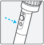 2. Installazione Attenzione: seguite le sottostanti istruzioni prima di avviare il Gimbal 1 Inserire le batterie 2 Installazione del piano di appoggio Svitate il manico, inserite due batterie 18650 e