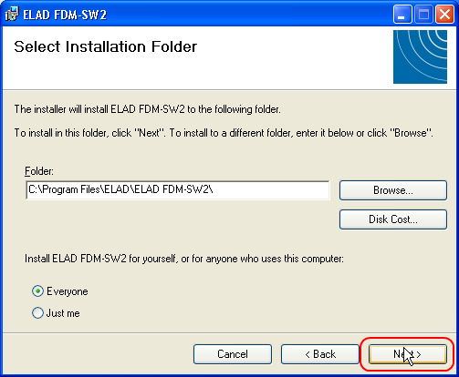 Cliccare su Next per installare il software FDM-SW2 Selezionare la cartella di installazione, quindi cliccare