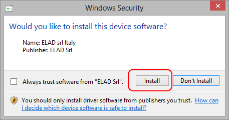 Quando Windows avvia la procedura di installazione, selezionare l'opzione "Cerca il software del driver" (la seconda opzione).
