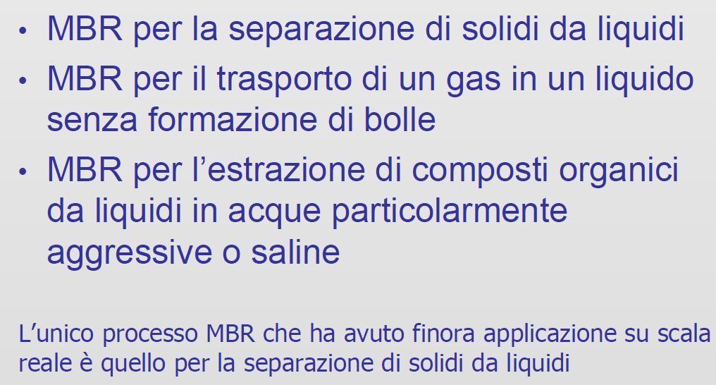 Membrane Biological Reactor (MBR) Combinano processi