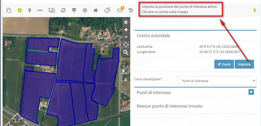 Figura 49 Istruzioni a video per impostare il centro aziendale 4) Cliccare sull icona per effettuare uno zoom sul centro aziendale