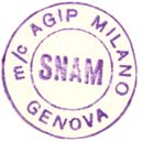 N / C AGIP MILANO M/c Agip Milano Tipo M/n Eliche 1 Dwt 85.092 Tm Compartimento Genova Velocità 16 Kn Costruzione 1968 Lungh. 258 mt Largh. 37,5 mt Pescaggio 13,4 mt Motore 1Diesel Potenza 21.