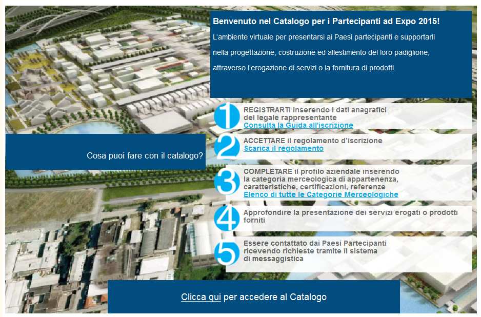 Homepage del Catalogo
