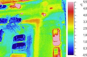 INDIVIDUAZIONE DI TUBAZIONI POCO ISOLATE Se la differenza di temperatura tra il fluido nella tubazione e l'ambiente è sufficiente, in molti casi è anche possibile individuare