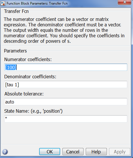 28 Blocco transfer function