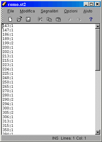 F 3 - Il file como.st2 r.report Il comando r.