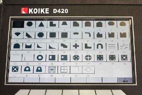 Controllo Koike D420 Equipaggiato con display LCD a colori da 7 pollici, utilizza un interfaccia grafica di agevole comprensione. Controllo semplice con tastiera a pannello integrata.