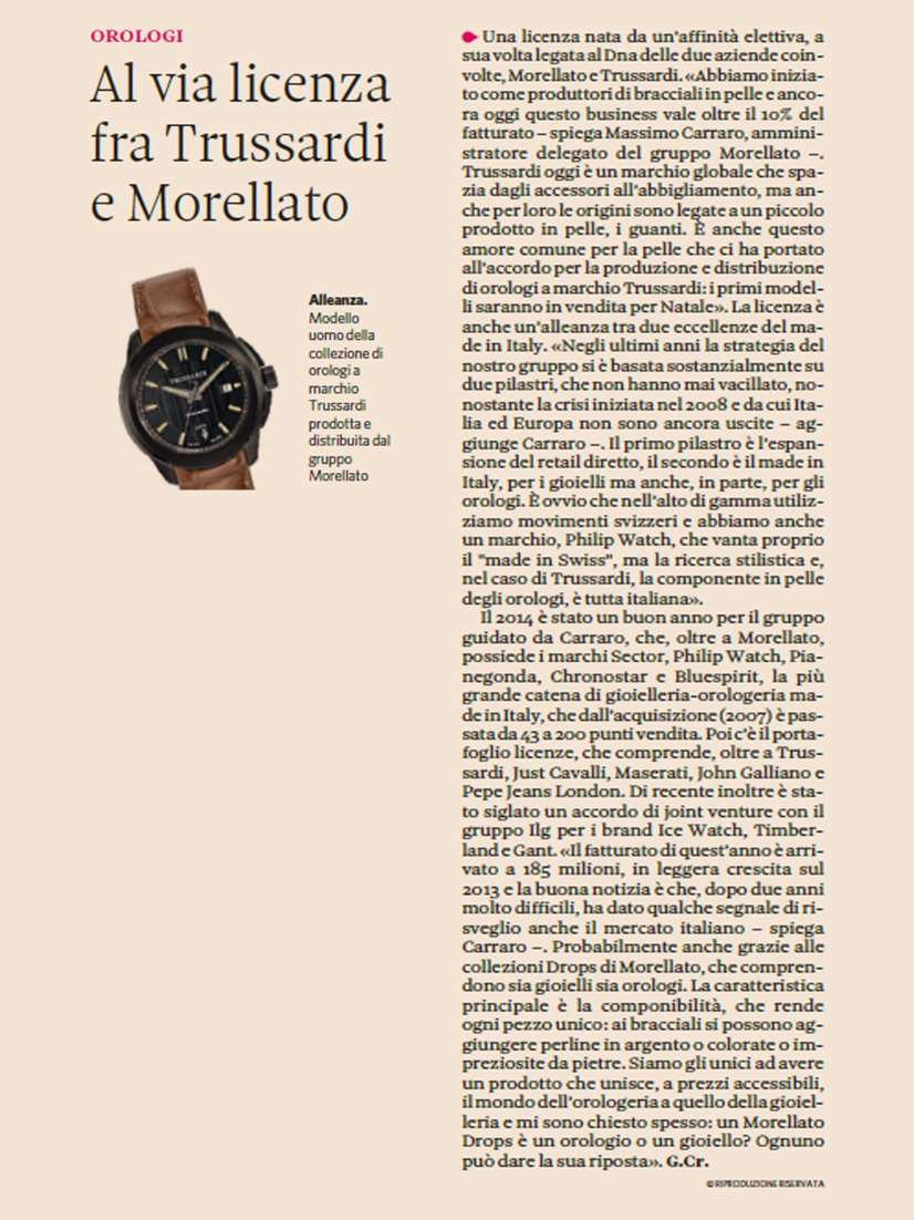 28/11/14 N 332 Il Sole 24 Ore ITA - Moda 24 Diffusione 265.743 Pag.