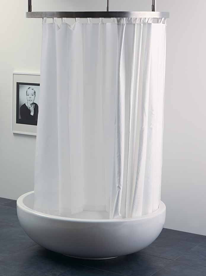 Vasca-doccia Fontana con tenda doccia