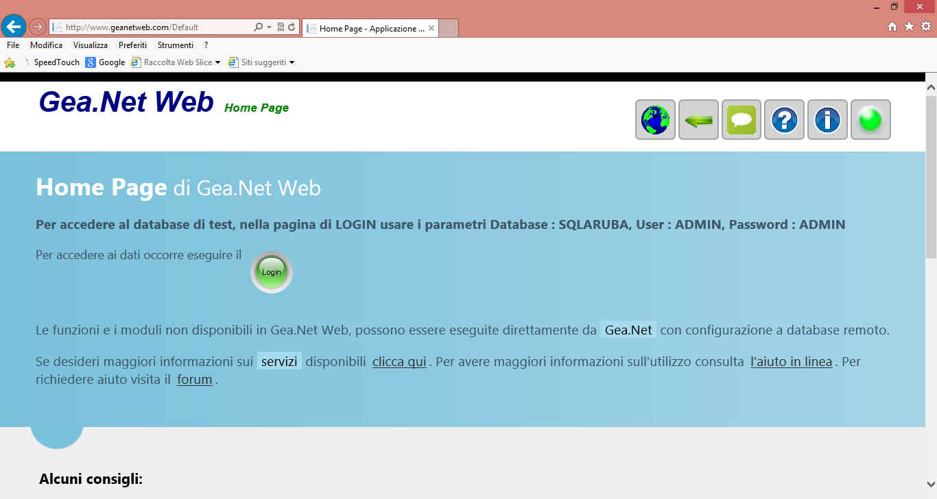 Gea.Net, Modalità Operative per Argomento Manuale S : Stakeholder 1 Gea.Net Pro 5.2 Gea.