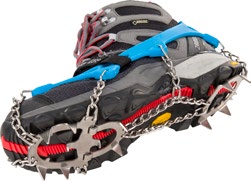 ANTI-SLIP CRAMPONS AND SHOVEL RAMPONCINI ANTI-SCIVOLO E PALA ICE TRACTION + Silicon band that fit the size of the worker shoe; stainless steel spikes and chain; compatible with all work-shoes and
