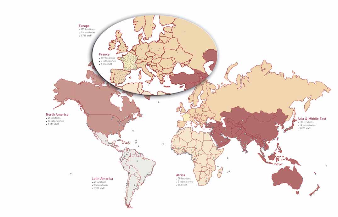 PRESENTAZIONE DEL GRUPPO Bureau Veritas nel Mondo 8 Presente in 140 Paesi, con 600 uffici e laboratori 8 Distribuzione del personale: 50% in Europa 25% in Asia