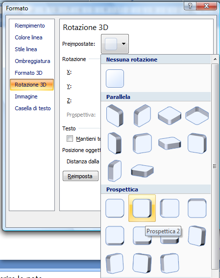 AM6 Strumenti di presentazione livello avanzato 17 Operatività con PowerPoint 2007 - Selezionare dal menu contestuale il comando Formato forma.