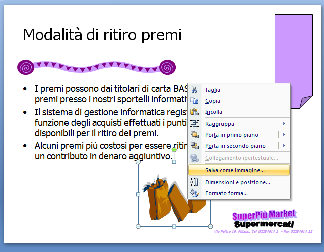 26 AM6 Strumenti di presentazione livello avanzato Figura 6.22 Conversione di una figura in un oggetto disegnato. AM6.3.3.7 Salvare un immagine in un formato di file, come: bmp, gif, jpeg, png.