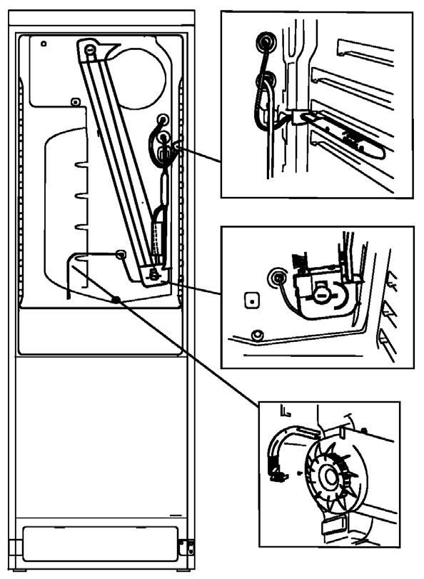 Sonda DME Sonda aria vano frigorifero Cavo bianco Sonda evaporatore vano frigorifero