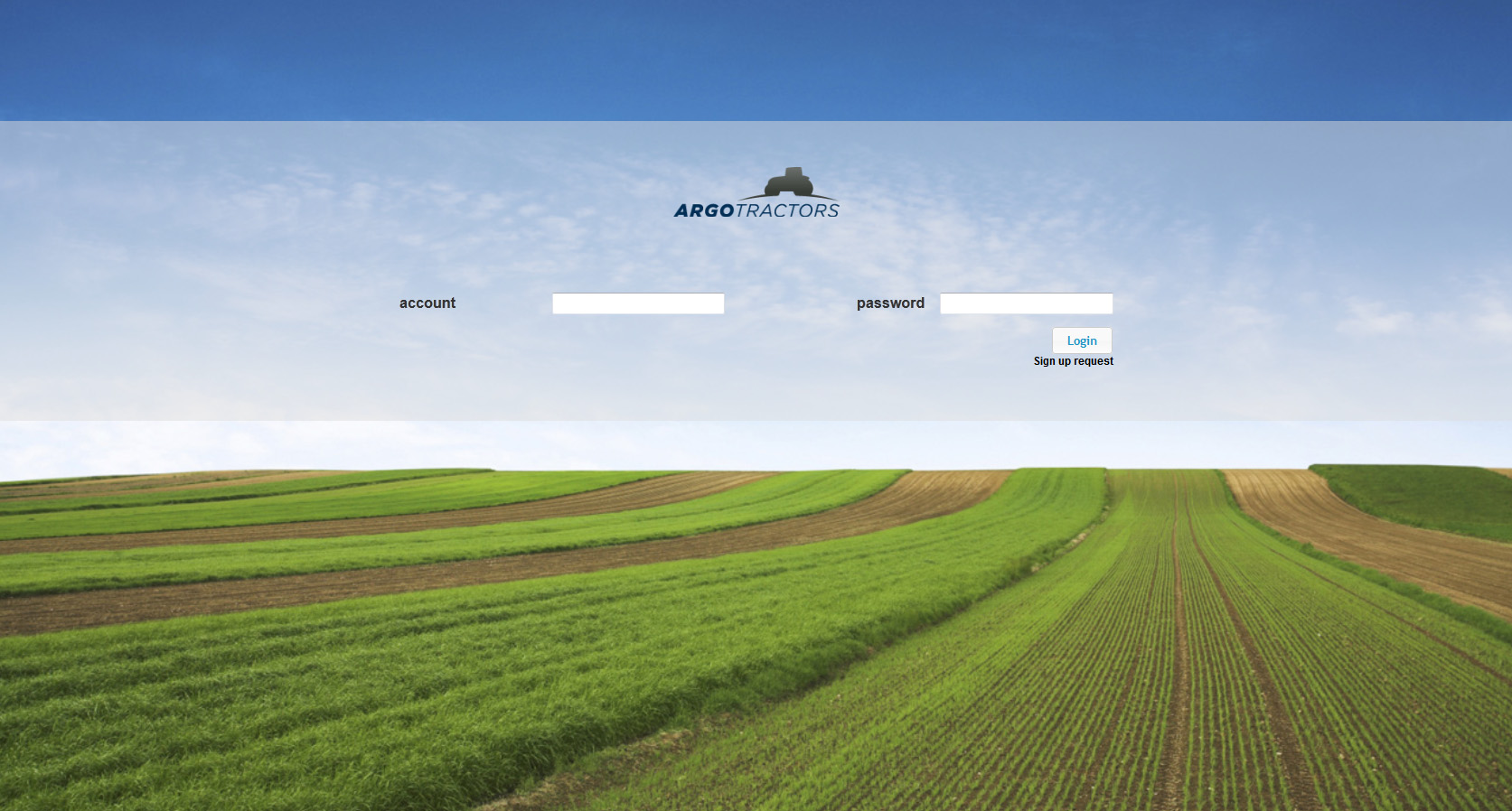 4 Argoservice - Diag4ArgoTractors 2 - area riservata sito Argo Tractors Selezionando il pulsante ArgoService si accede alla pagina di riconoscimento utente