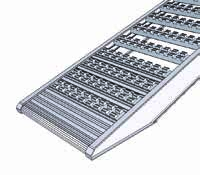 Type Load capacity for vehicles with wheelbase Portata a coppia per veicoli con passo 1,0 m 1,5 m 2,0 m Total length Lunghezza totale External width Larghezza esterna Weight per ramp Peso a rampa kg