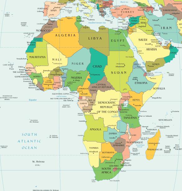 L Africa è un continente compatto, separato dall Europa e dall Asia rispettivamente dallo Stretto di Gibilterra e
