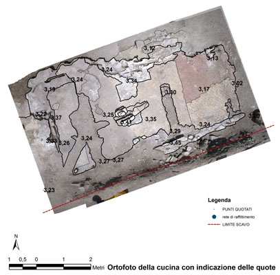 I dati così raccolti sono stati essenziali per le elaborazioni successive, tra cui la produzione di ortofoto delle aree di scavo esaminate (fig.