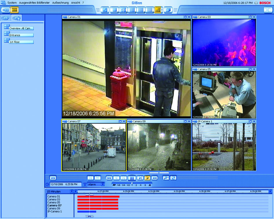 2 Videoregistratori digitali DiBos Micro - Versione 8 (EMEA/APR) Il sistema DiBos Micro può essere programmato per rispondere automaticamente a situazioni ed eventi specifici, riducendo al minimo