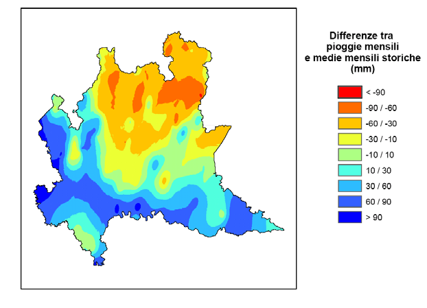 DIAGRAMMA DELL AFFLLUSSO METEORICO MEDIO PER BACINO IDROGRAFICO (mm/mese) : gennaio settembre Chiese + Idro 51 91 15 89 92 142 167 15 Oglio + Sebino 19 67 71 79 78 35 12 26 74 Serio 37 11 72 98 77 26