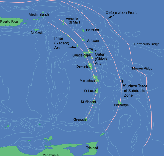 La subduzione oceano-oceano causa la formazione di archi magmatici insulari Il Giappone, le Marianne, le Filippine, le