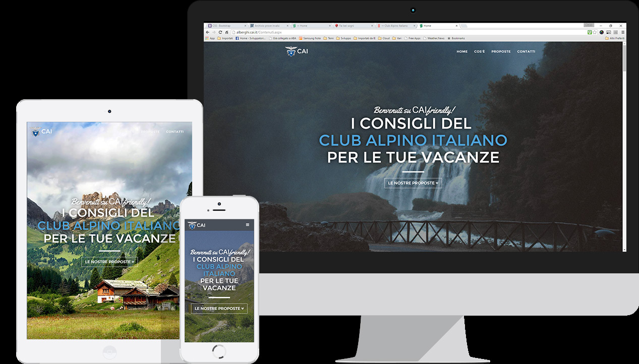 CAI Friendly Cliente: Club Alpino Italiano, Torino Caratteristiche: Sito responsive monopagina.