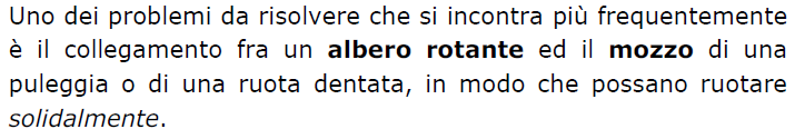 Accoppiamenti albero-mozzo Collegamenti tra organi