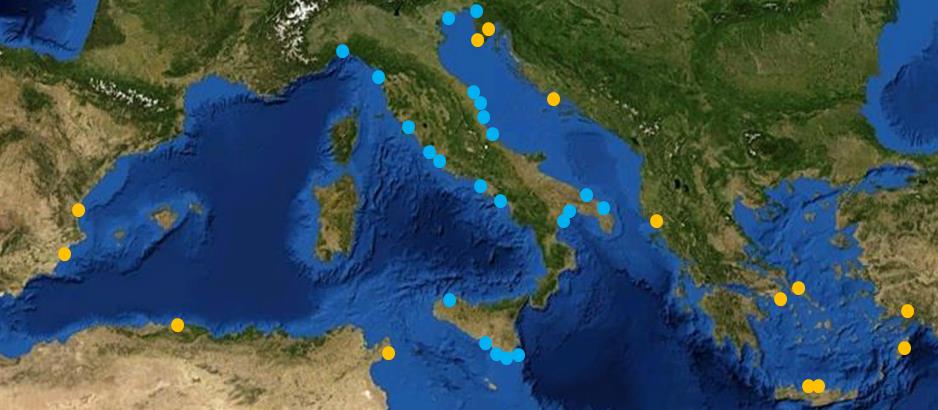 24 spiagge italiane e 5 in altri Paesi del Mediterraneo in Grecia, Spagna, Francia e Tunisia, grazie alle organizzazioni di Clean up the Med.