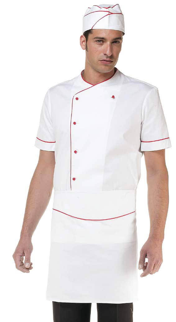 Art. K 1150 ROSSO KIT PIZZAIOLO VENDUTO IN CONFEZIONE UNICA COMPRENSIVA DI: - GIACCA - BERRETTO - GREMBIULE GREMBIULE APRON