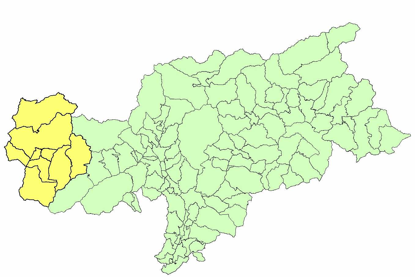Tutta la Provincia di Bolzano é classificata in zona 4 Gemeinde mit erhöhter Erdbebengefährdung: 1) Graun im Vinschgau; 2) Mals 3) Taufers im Münstertal; 4) Glurn 5) Schluderns 6) Laas 7) Prad am