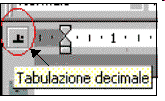 LE TABULAZIONI L utilità delle Tabulazioni si trova nel perfetto incolonnamento di più parole che sono decentrate rispetto al foglio.