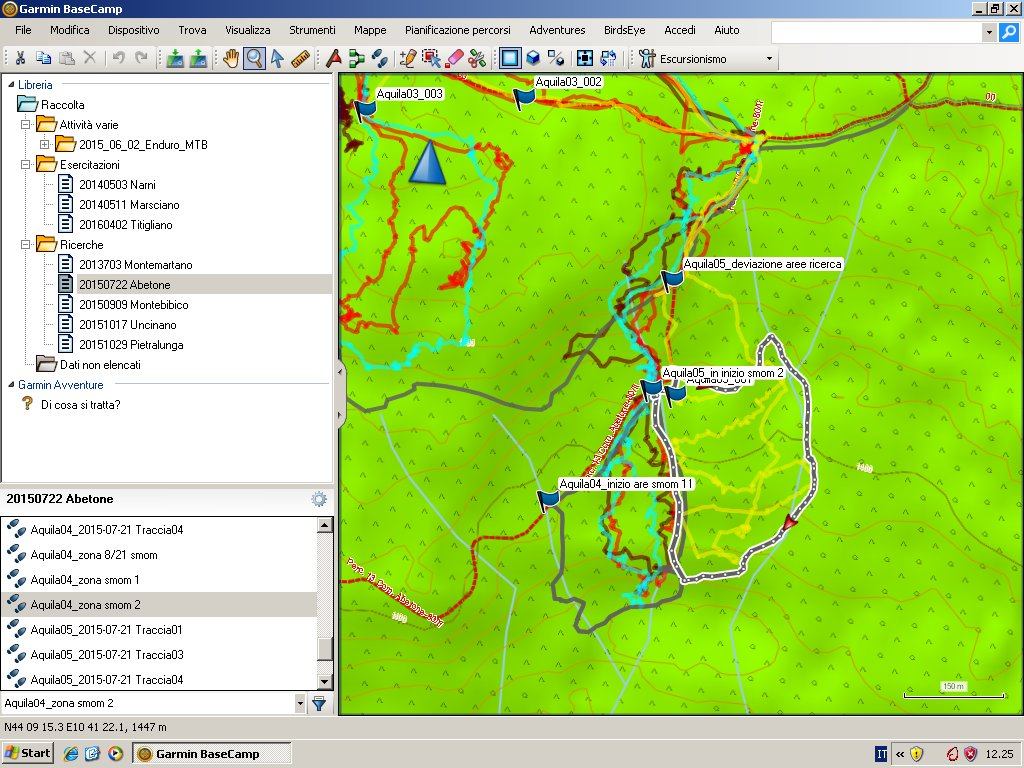 Programma gestione da pc Tramite questo software è possibile gestire e visualizzare tracce, waypoint, di tutti i dispositivi gps