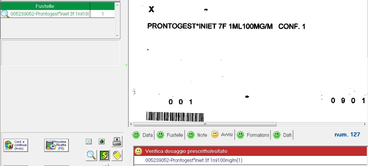 Il motore effettua il controllo solo quando è certo del corretto riconoscimento della prescrizione (ricette stampate a computer).