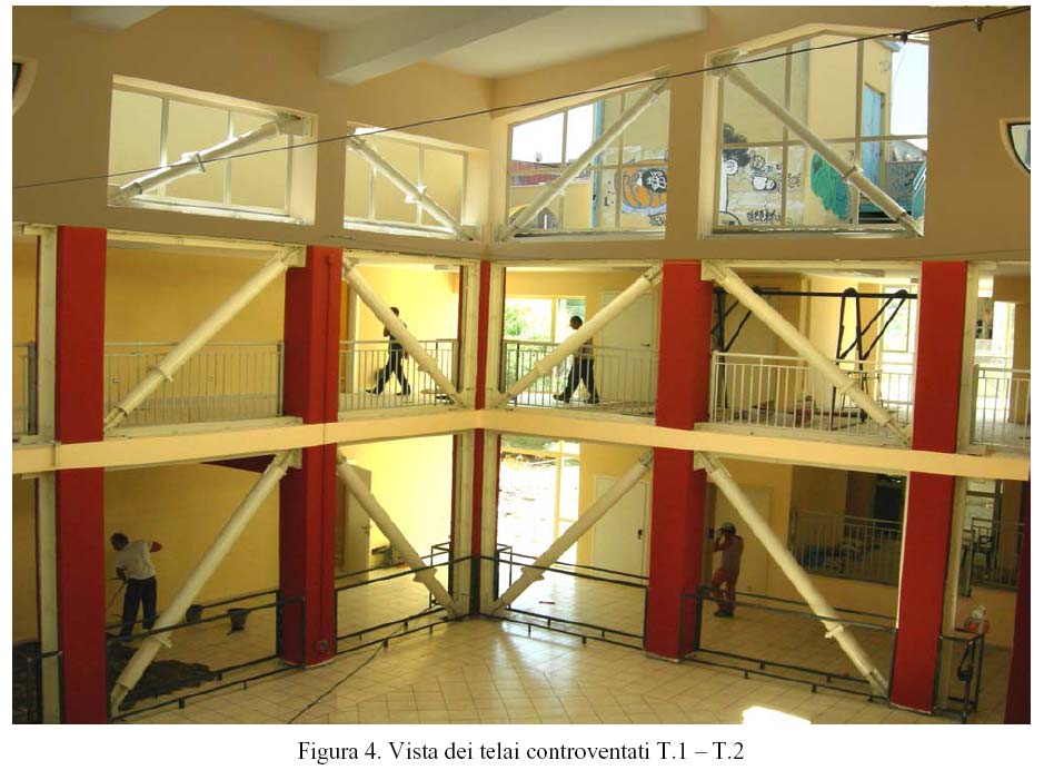 Confronto massimi spostamenti di interpiano per il sistema con e senza contrventi dissipativi Le analisi non lineari effettuate sul sistema finale hanno mostrato come l obbiettivo di progetto dell