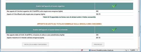 12 2014 NOTIZIARIO2 Figura 6: Output generati dall applicativo dopo l inserimento dei dati di una singola area omogenea.