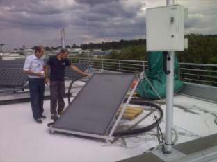 TRIESTE Test con pannello solare termico Location: Basovizza (Trieste) University Pannello solare termico, il calore prodotto viene trasferito in uno