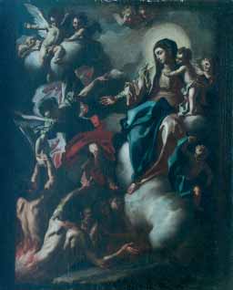 160 159 159 SCUOLA DEL XVIII SECOLO Madonna olio su tela, cm 27x21 160 SCUOLA DEL
