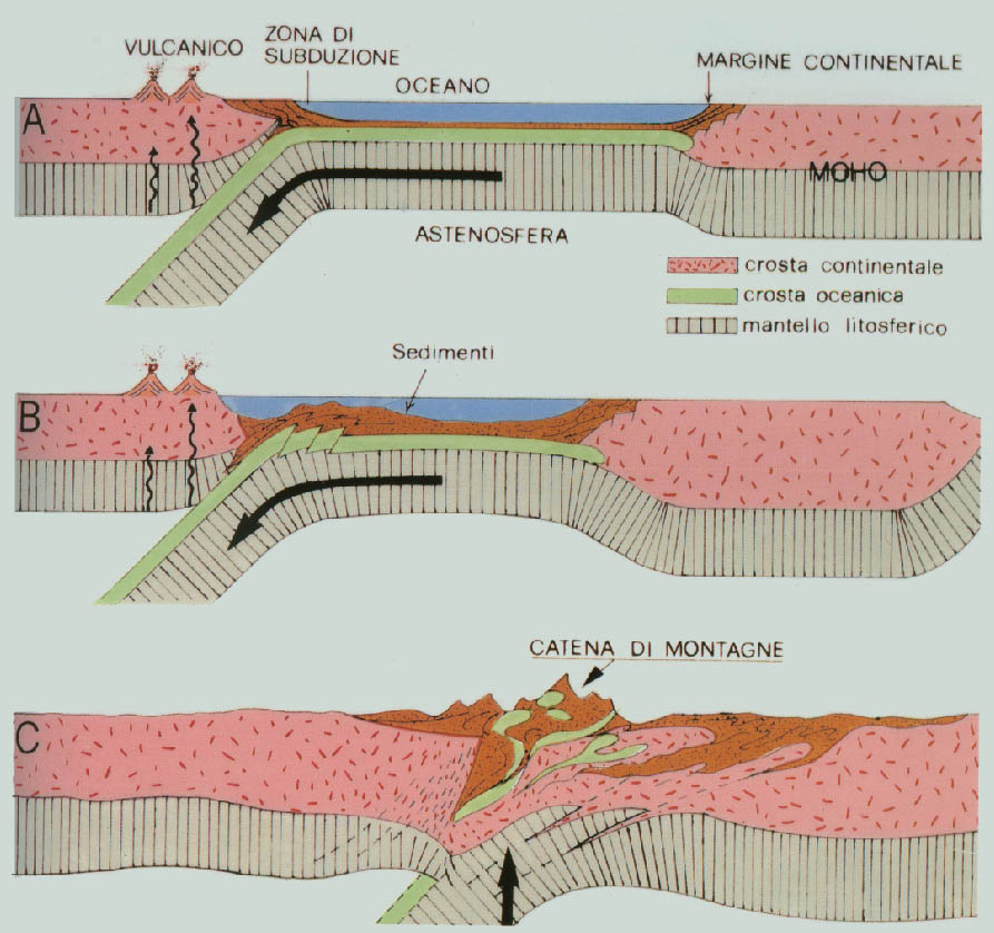 N FORMAZIONE DELLE ALPI S erosione dei margini continentali e sedimentazione nel paleoceano Tetide N Africa S avvicinamento dei continenti Europa ed