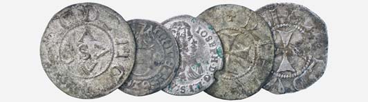 5673 SIRACUSA - Lotto di 6 follis di Costantino V con Leone III Leone V med.