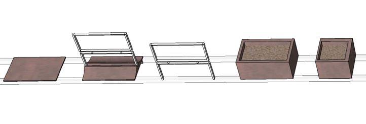 Elementi modulari di arredo attraverso i quali è possibile personalizzare i dehors