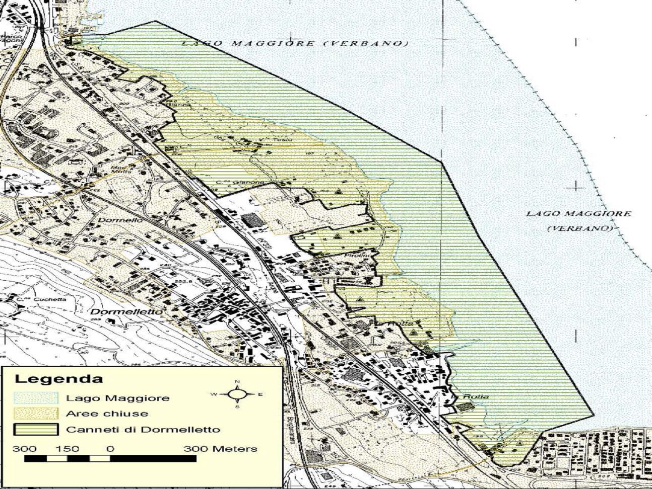 Ubicato sulla sponda occidentale del Lago Maggiore, il sito presenta residui di canneti discontinui alternati a piccole aree boscate.
