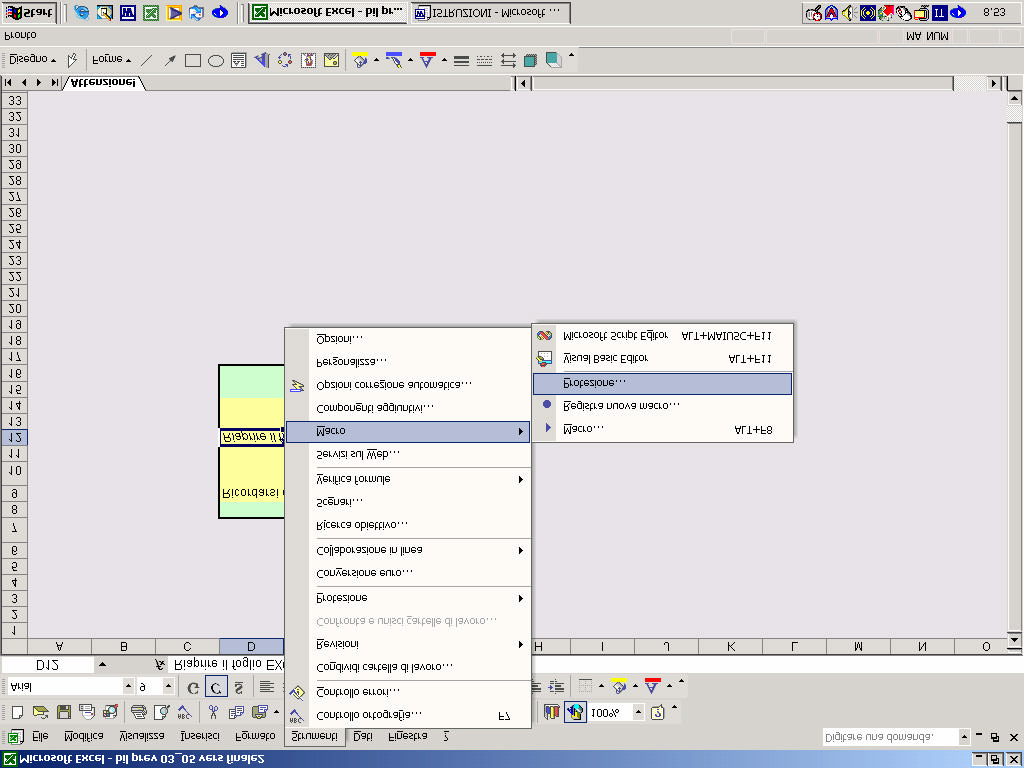 11.2) DAL MENU STRUMENTI SELEZIONARE