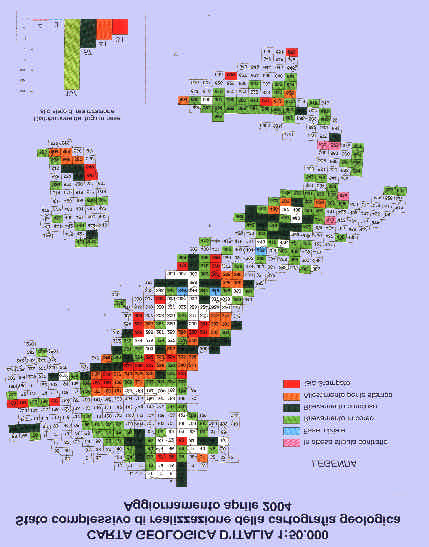 Quadro generale sullo stato di realizzazione del Progetto CARG, avviato nel contesto dell attività conoscitiva svolta dal Servizio Geologico d Italia, organo cartografico dello Stato (APAT),