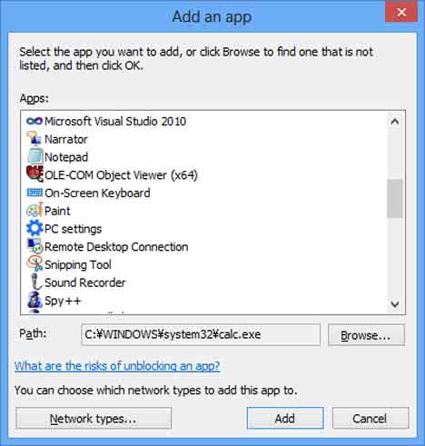 Attivazione di Windows Firewall 5 Aggiungere una app. 1 Premere il tasto Windows + X, quindi selezionare Control Panel dall elenco visualizzato. 2 Fare clic su Windows Firewall.