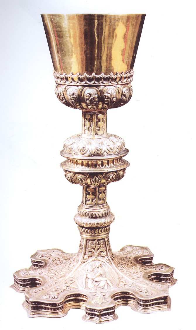 Calice, argento dorato sbalzato e cesellato, argentiere palermitano inizi del XVI secolo Palermo, Museo Diocesano Calice, argento dorato