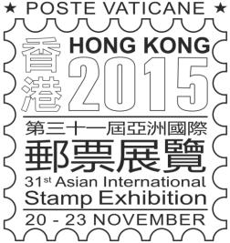 Comunicato 50/2015 del 30 ottobre 2015 Annullo postale speciale in occasione della 31 st Asian International Stamp Exhibition (20-23 novembre 2015) In occasione della 31 a edizione della