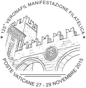 Comunicato 52/2015 del 20 novembre 2015 Annullo postale speciale in occasione della manifestazione filatelica 125 a Veronafil (27-29 novembre 2015) In occasione della 125 a edizione della